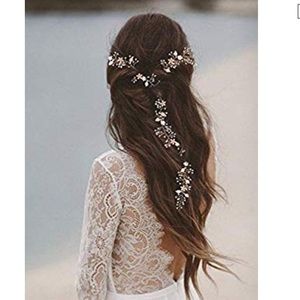 Rose gold Hair Vine for Bridal Hair